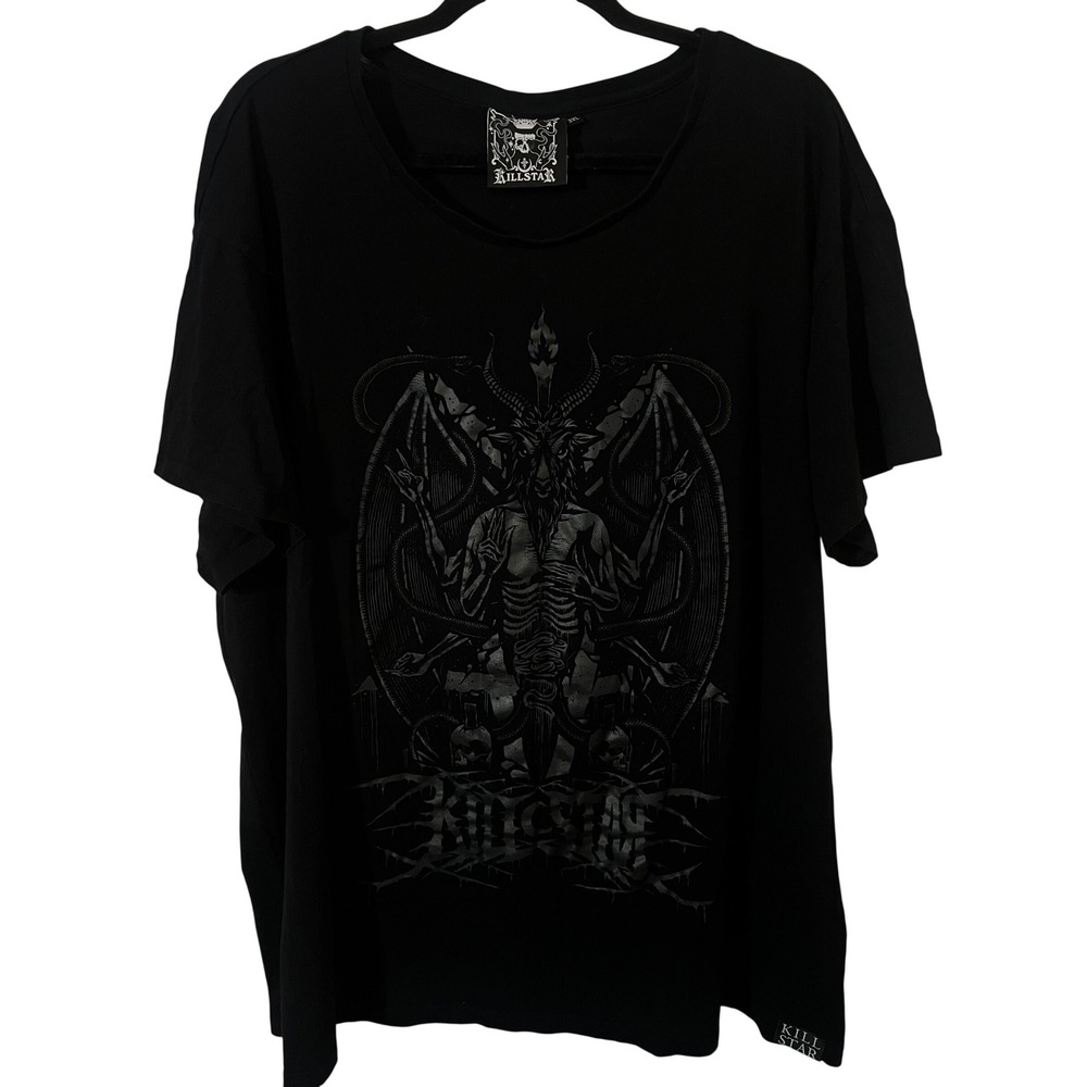 Killstar T Shirt 3XL Gothic Baphomet Graphic Black Tee Plus Size Alt